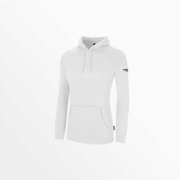 capelli WOMEN'S BASICS FLEECE PULLOVER HOODIE WITH SLEEVE LOGO White
