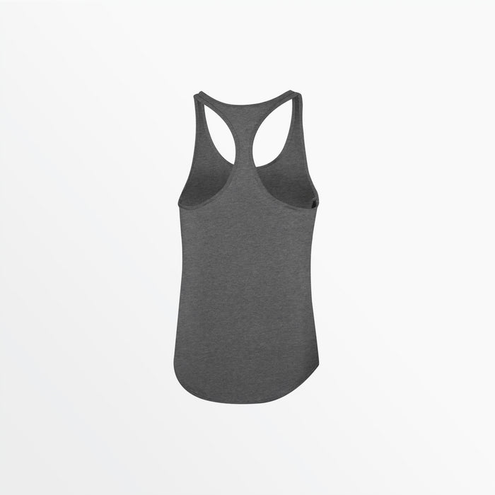 Capelli WOMEN'S BASICS RACER BACK TANK Dark Heather Grey