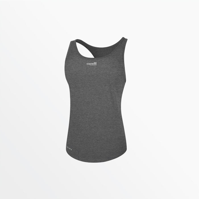 capelli WOMEN'S BASICS RACER BACK TANK Dark Heather Grey