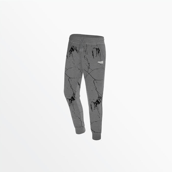 capelli WOMEN'S MARBLE FRENCH TERRY JOGGERS Light Heather Grey