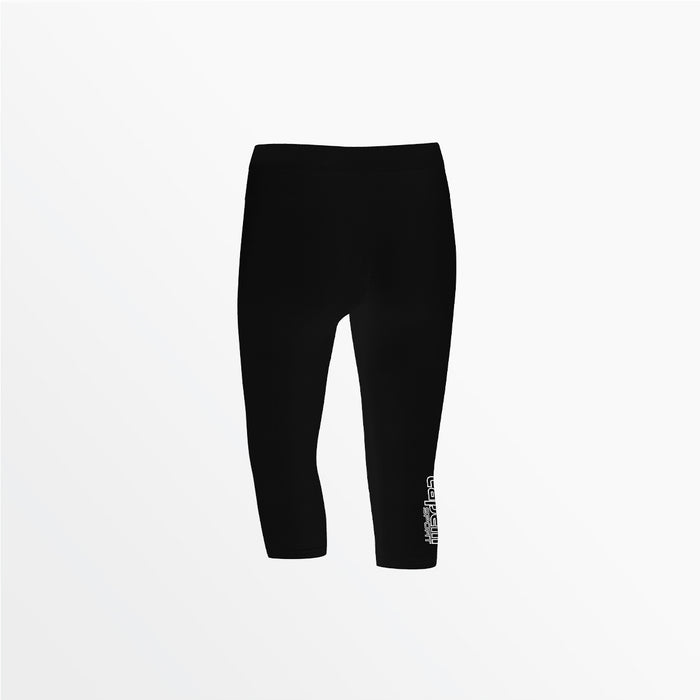 Capelli WOMEN'S MID RISE LOGO 3/4 COTTON LEGGINGS Black