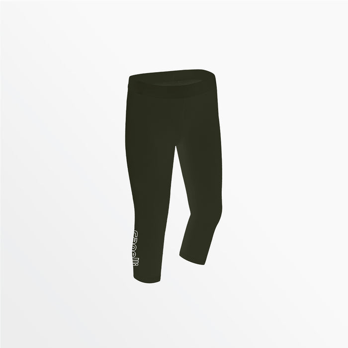Capelli WOMEN'S MID RISE LOGO 3/4 COTTON LEGGINGS Dark Green