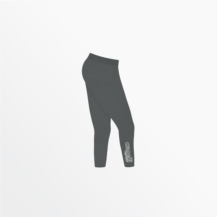 Capelli WOMEN'S MID RISE LOGO 3/4 COTTON LEGGINGS Medium Grey