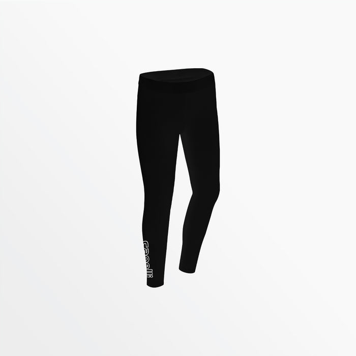 capelli WOMEN'S MID RISE LOGO COTTON LEGGINGS Black