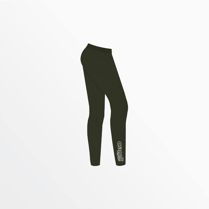 Capelli WOMEN'S MID RISE LOGO COTTON LEGGINGS Dark Green