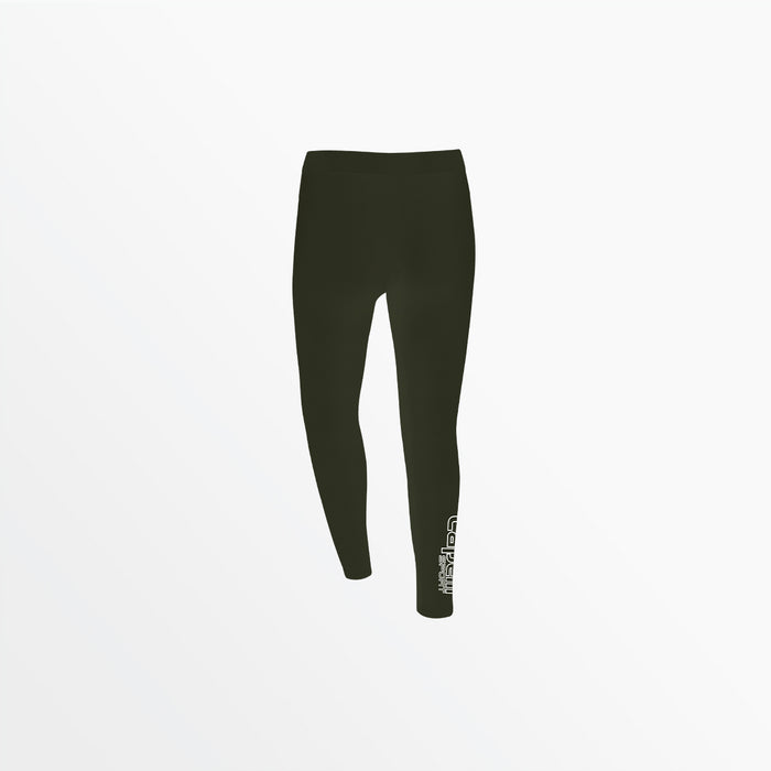 Capelli WOMEN'S MID RISE LOGO COTTON LEGGINGS Dark Green