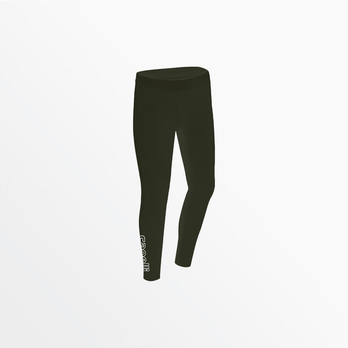 capelli WOMEN'S MID RISE LOGO COTTON LEGGINGS Dark Green