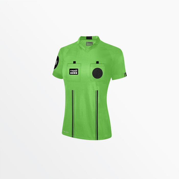 capelli WOMEN'S OFFICIAL REFEREE V-NECK SHORT SLEEVE JERSEY Referee Green