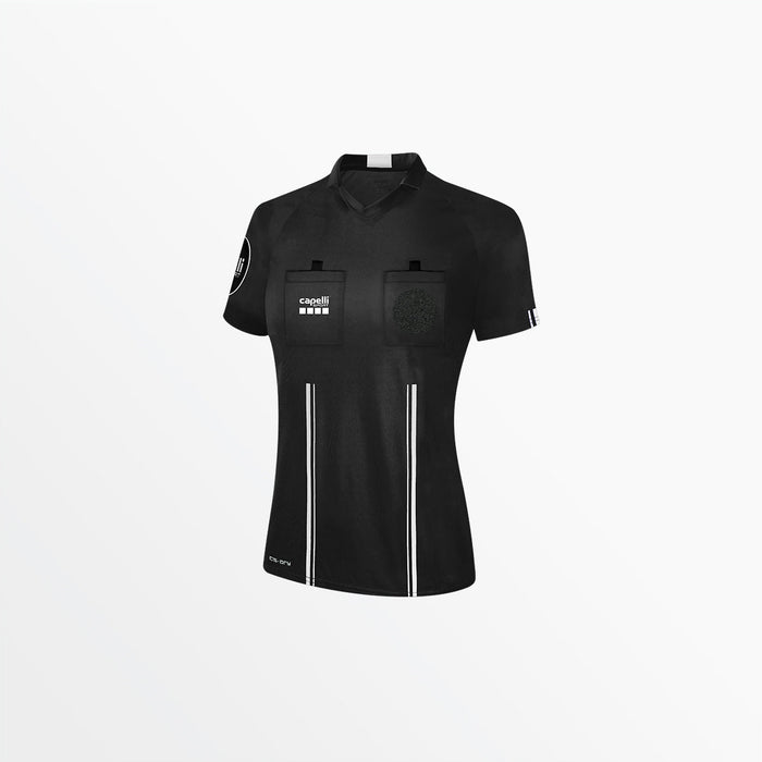 capelli WOMEN'S OFFICIAL REFEREE V-NECK SHORT SLEEVE JERSEY Black