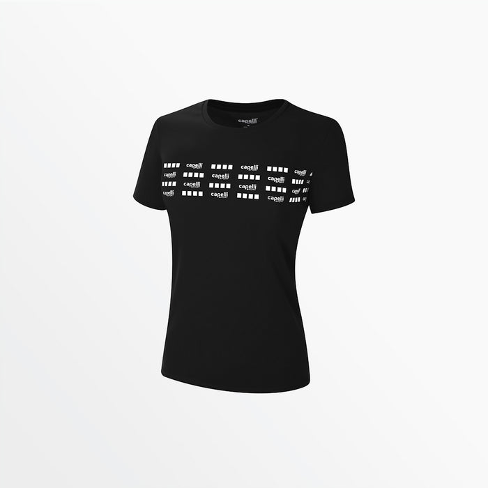 capelli WOMEN'S SIGNATURE GRAPHIC SCOOP NECK TEE Black