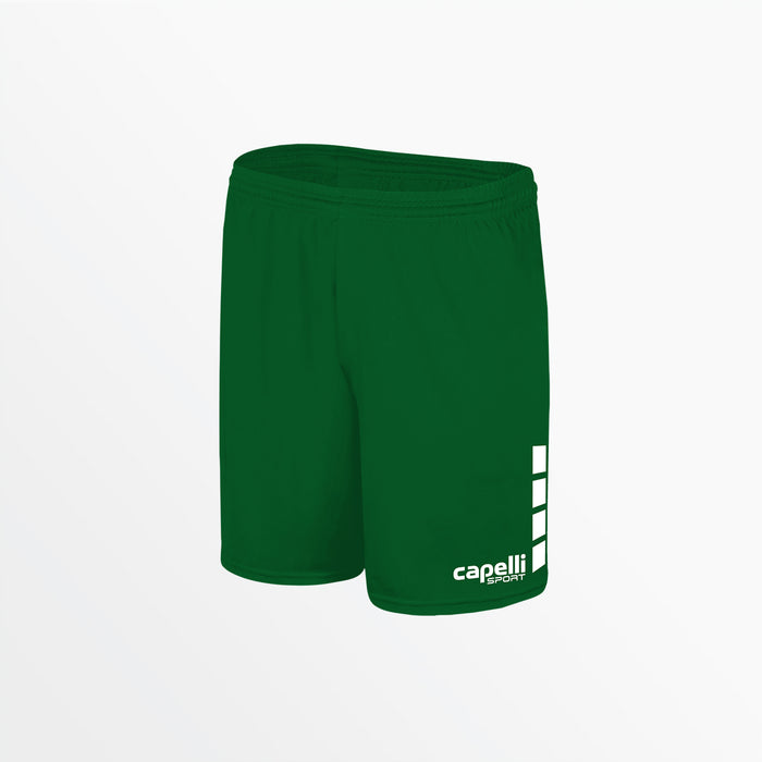 capelli WOMEN'S TEAM MATCH SHORTS WITH 5" INSEAM AND 4-CUBES Green