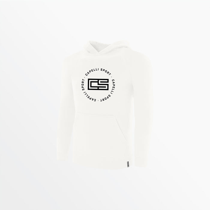 capelli YOUTH CIRCLE MONOGRAM PULLOVER HOODIE White