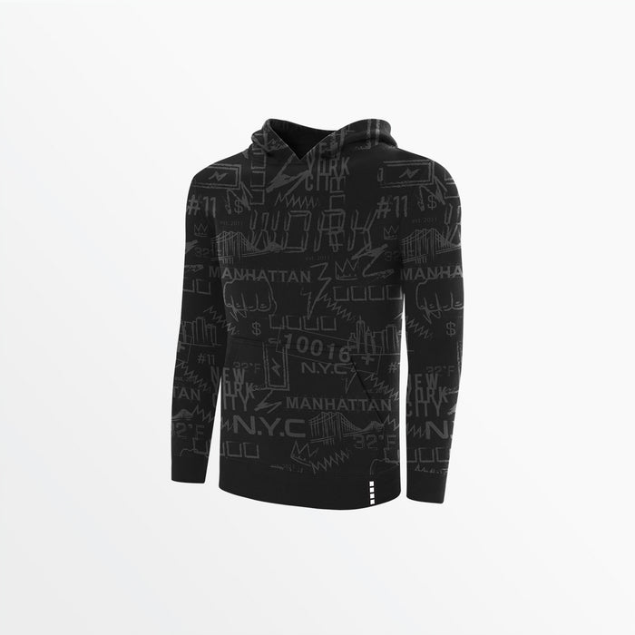 capelli YOUTH FLEECE GRAPHIC PRINT PULLOVER HOODIE Black