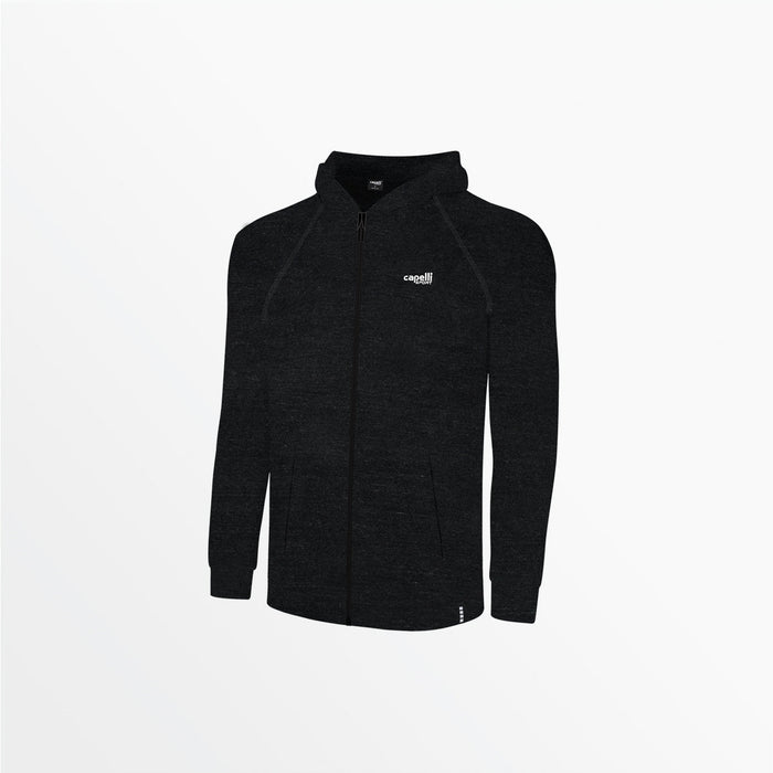 capelli YOUTH HEATHERED ZIP UP HOODIE Heather Black