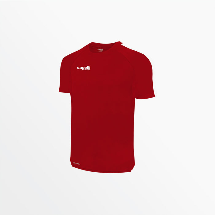 capelli YOUTH'S BASICS ⅠⅠ BLOCK SHORT SLEEVE TRAINING TOP Red