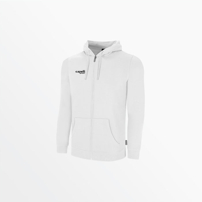 capelli MEN BASICS FLEECE ZIP UP HOODIE White