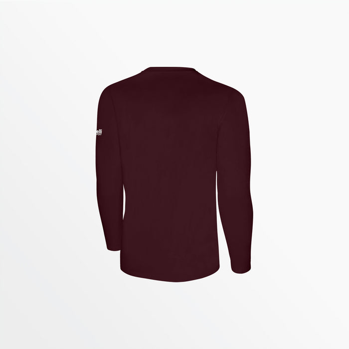 Capelli MEN'S BASICS LONG SLEEVE COTTON TEE Maroon