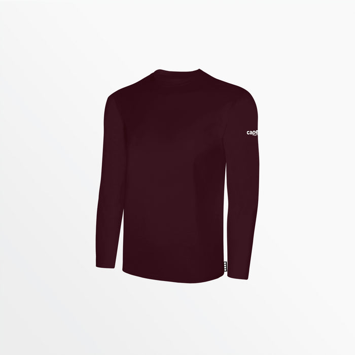 capelli MEN'S BASICS LONG SLEEVE COTTON TEE Maroon