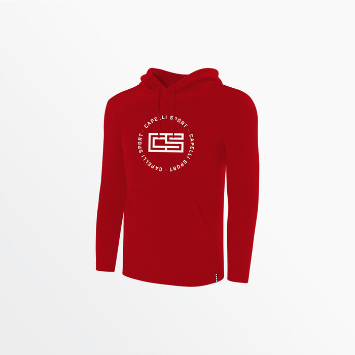 capelli MEN'S CIRCLE MONOGRAM PULLOVER HOODIE Red
