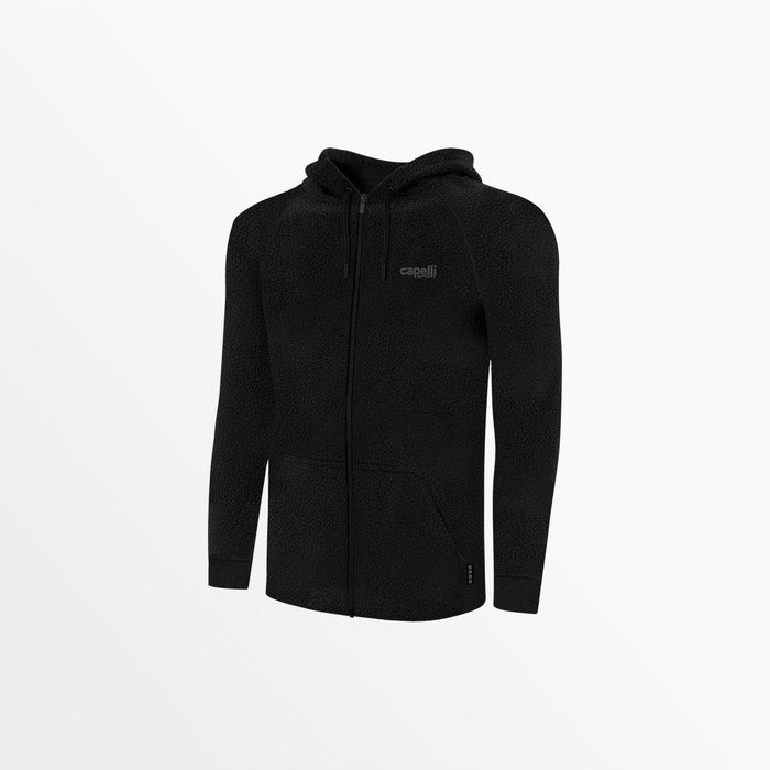 capelli MEN'S SHERPA ZIP UP HOODIE Black