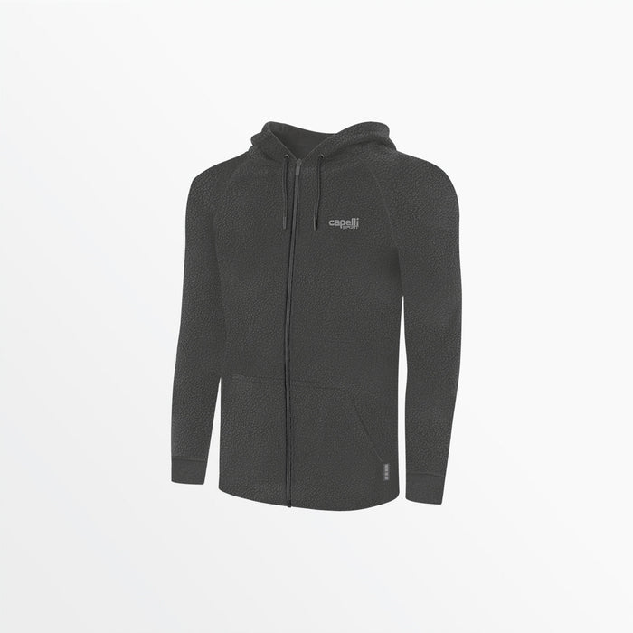 capelli MEN'S SHERPA ZIP UP HOODIE Medium Grey