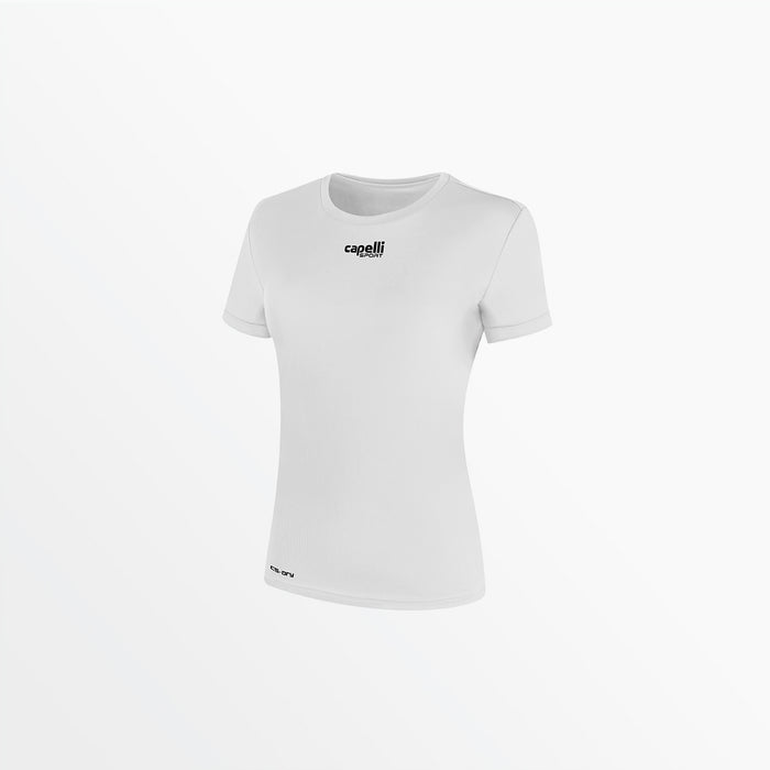 Capelli WOMEN'S BASICS CREW NECK POLY TEE