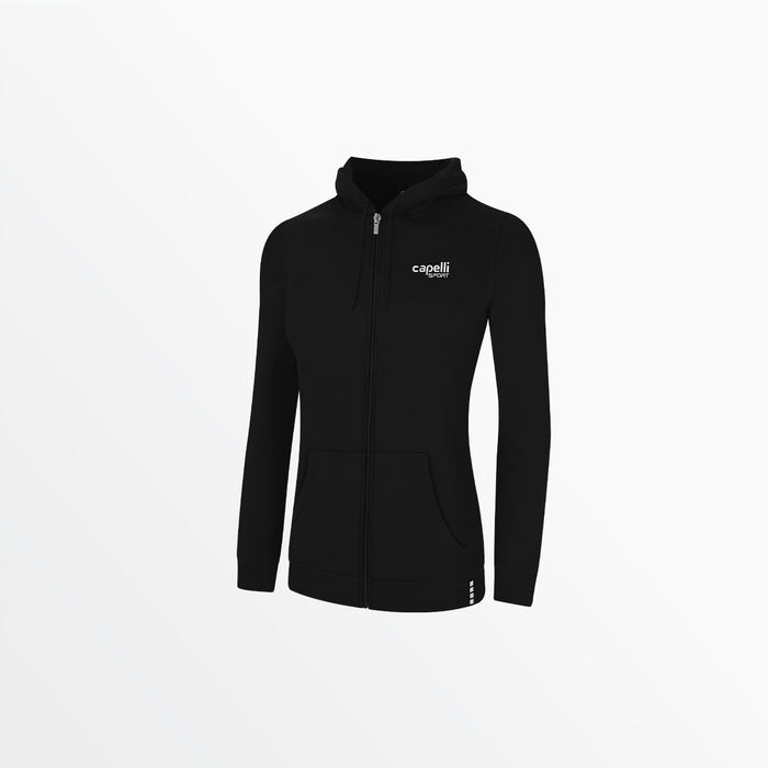 capelli WOMEN’S BASICS FLEECE ZIP UP HOODIE Black
