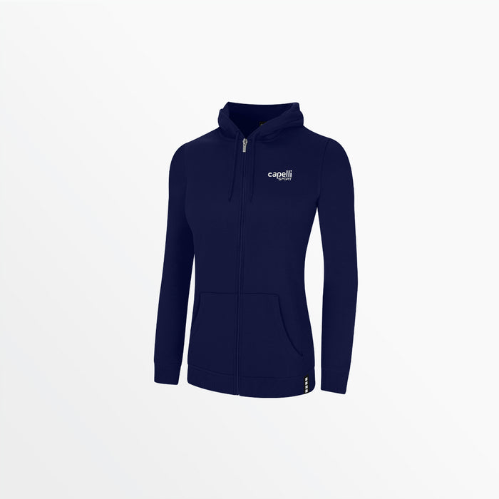 capelli WOMEN’S BASICS FLEECE ZIP UP HOODIE Navy