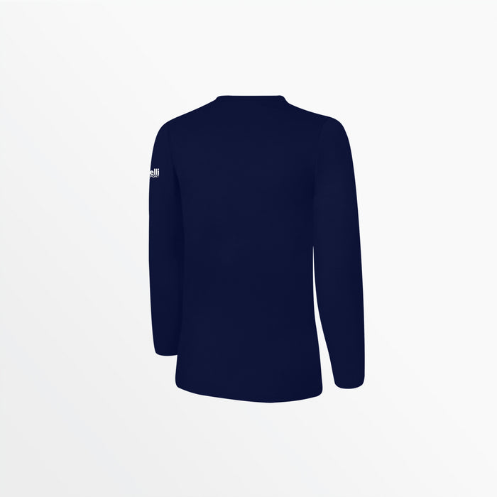 Capelli WOMEN'S BASICS LONG SLEEVE COTTON TEE Navy
