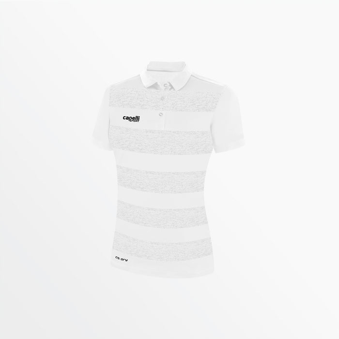 capelli WOMEN'S CLASSIC STRIPE POLY POLO White