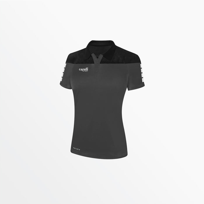 capelli WOMEN'S TRIBECA POLY POLO Dark Grey Black