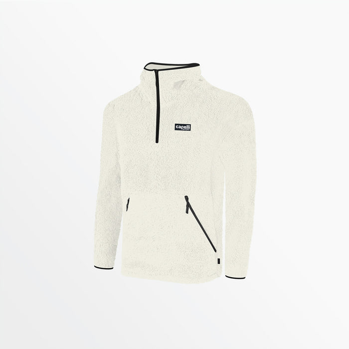 capelli YOUTH QUARTER ZIP SHERPA HOODIE Coconut