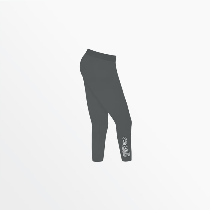 Capelli GIRL'S MID RISE LOGO 3/4 COTTON LEGGINGS Medium Grey