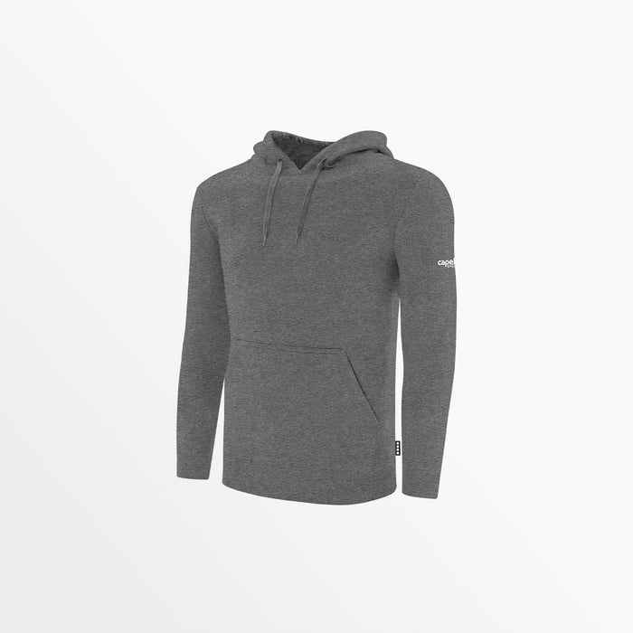 capelli MEN'S BASIC FLEECE PULLOVER HOODIE WITH SLEEVE LOGO Dark Heather Grey