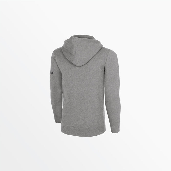 Capelli MEN'S BASIC FLEECE PULLOVER HOODIE WITH SLEEVE LOGO Light Heather Grey