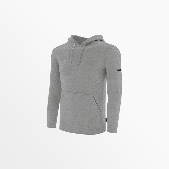 capelli MEN'S BASIC FLEECE PULLOVER HOODIE WITH SLEEVE LOGO Light Heather Grey