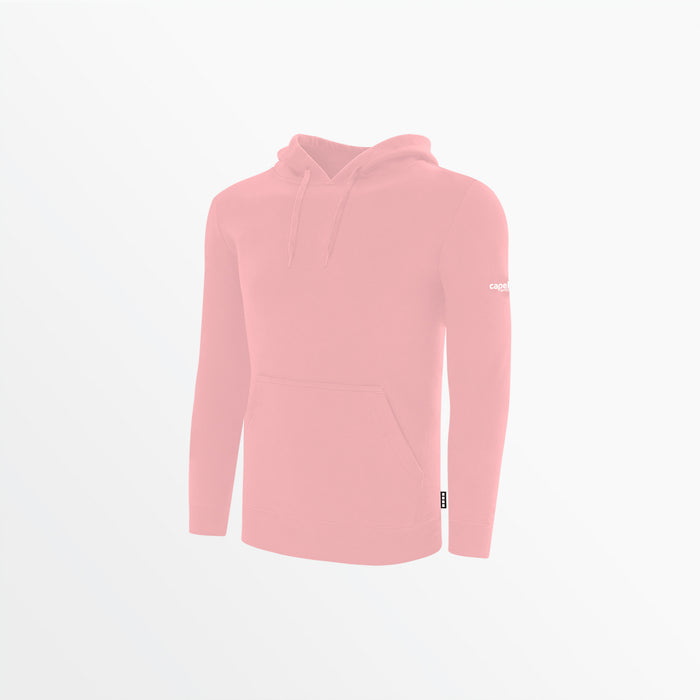 capelli MEN'S BASIC FLEECE PULLOVER HOODIE WITH SLEEVE LOGO Blush