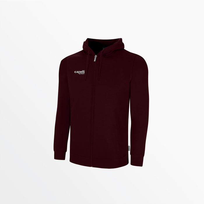capelli MEN'S BASICS FLEECE WELT POCKET ZIP HOODIE Maroon