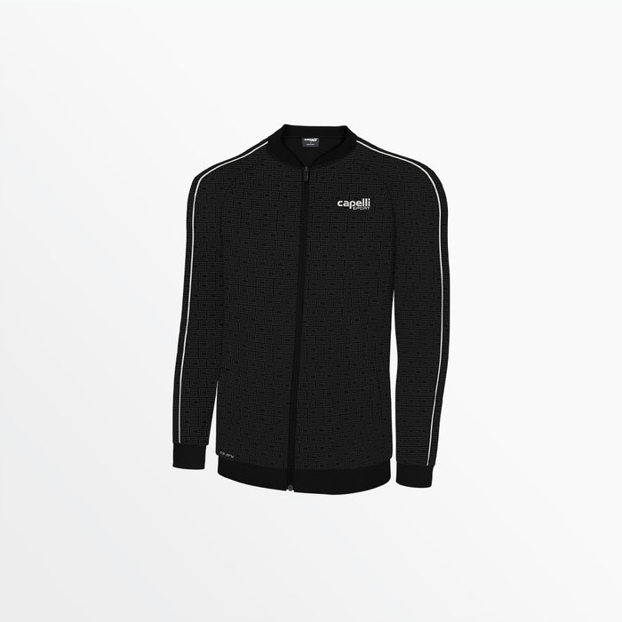 capelli MEN'S BASICS ⅠⅠ MONOGRAM TRACK JACKET Black
