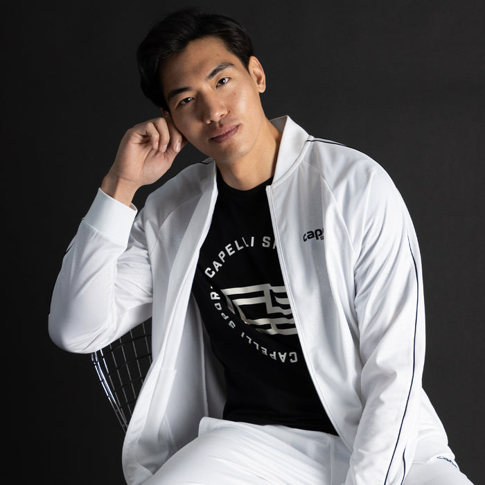 capelli MEN'S BASICS ⅠⅠ MONOGRAM TRACK JACKET Off White