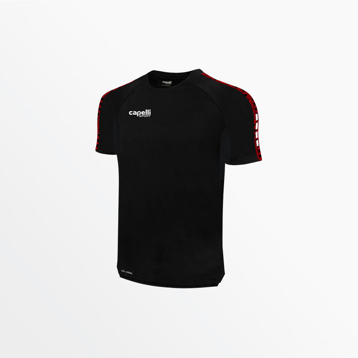 capelli MEN'S BASICS ⅠⅠ TRI SHORT SLEEVE TOP Black Red
