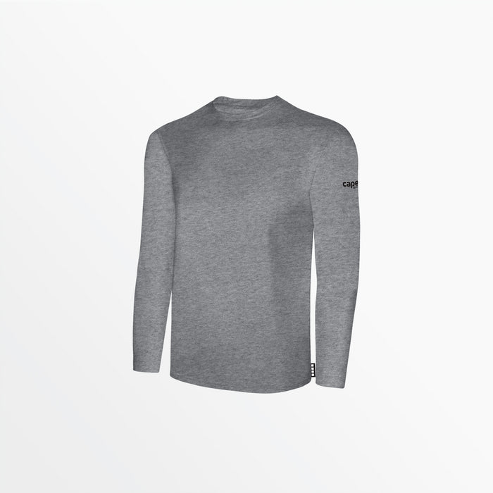 capelli MEN'S BASICS LONG SLEEVE COTTON TEE Light Heather Grey