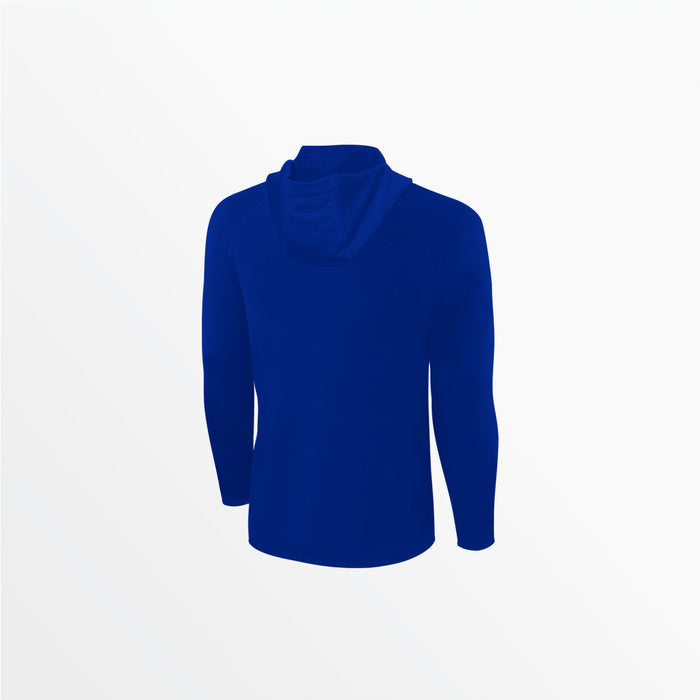 Capelli MEN'S CLUB LONG SLEEVE POLY HOODED TEE Royal Blue