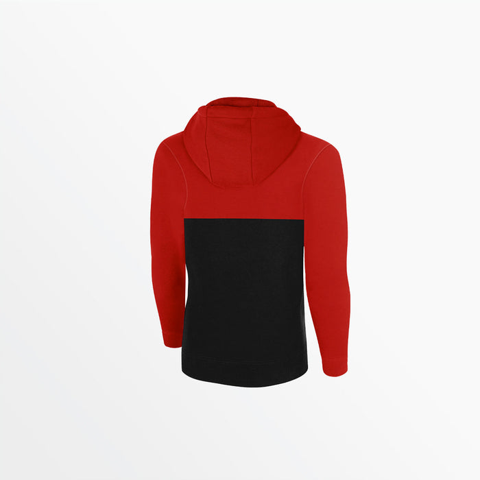 Capelli MEN'S COLOR BLOCKED FLEECE PULLOVER HOODIE Black Red