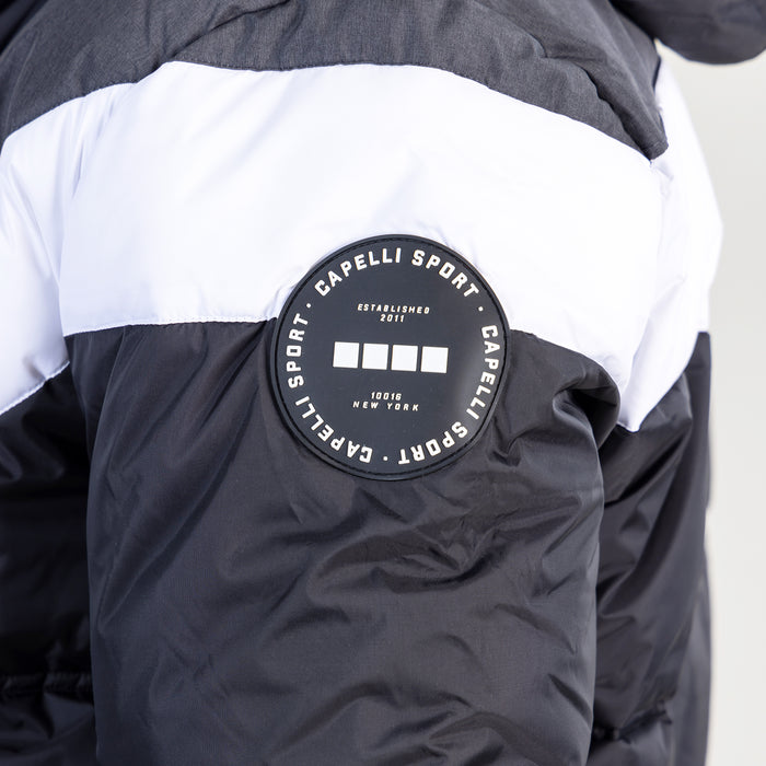 Capelli MEN'S COLOR BLOCKED WINTER JACKET Black White