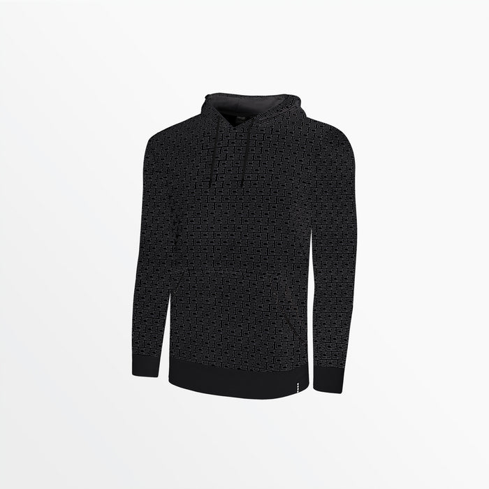 capelli MEN'S CS MONOGRAM PRINT PULLOVER HOODIE Black Dark Grey