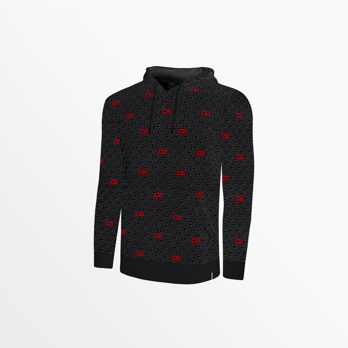 capelli MEN'S CS MONOGRAM PRINT PULLOVER HOODIE Black Red