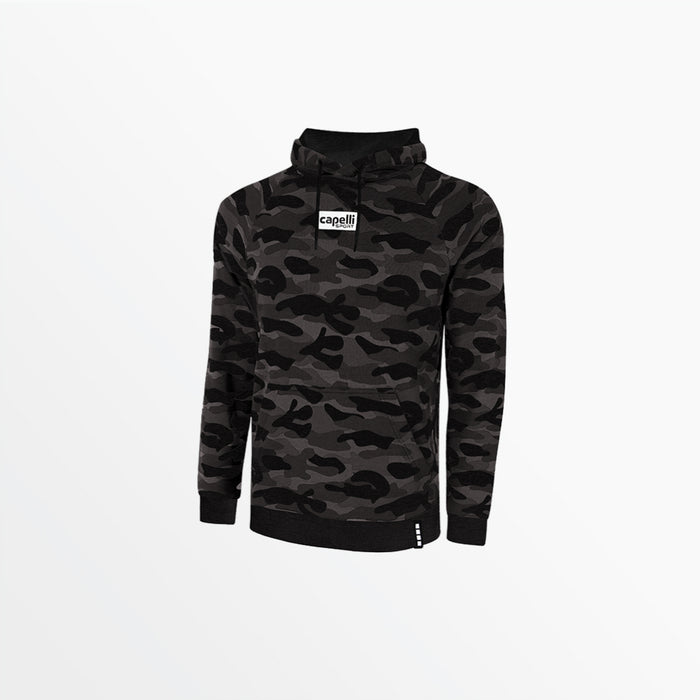 capelli MEN'S FRENCH TERRY CAMO PRINT PULLOVER HOODIE