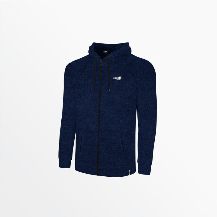 capelli MEN'S HEATHERED ZIP UP HOODIE Heather Dark Navy