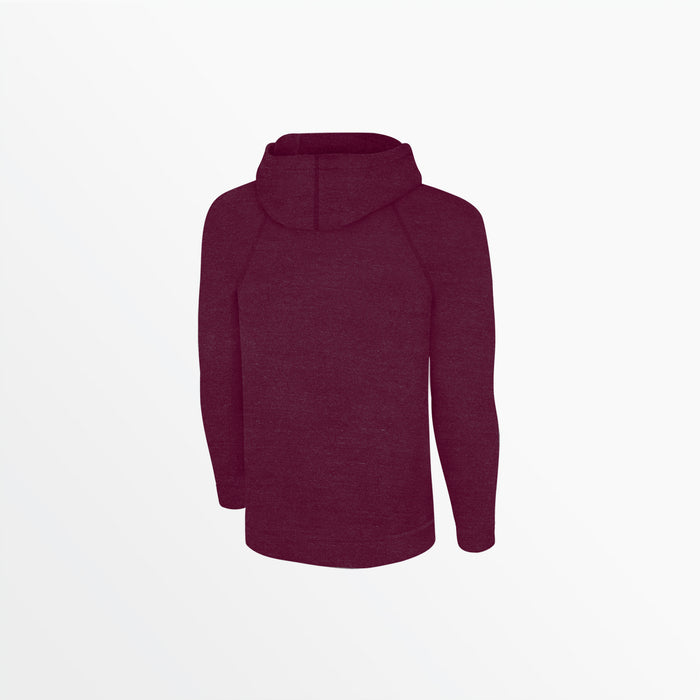 Capelli MEN'S HEATHERED ZIP UP HOODIE Heather Maroon